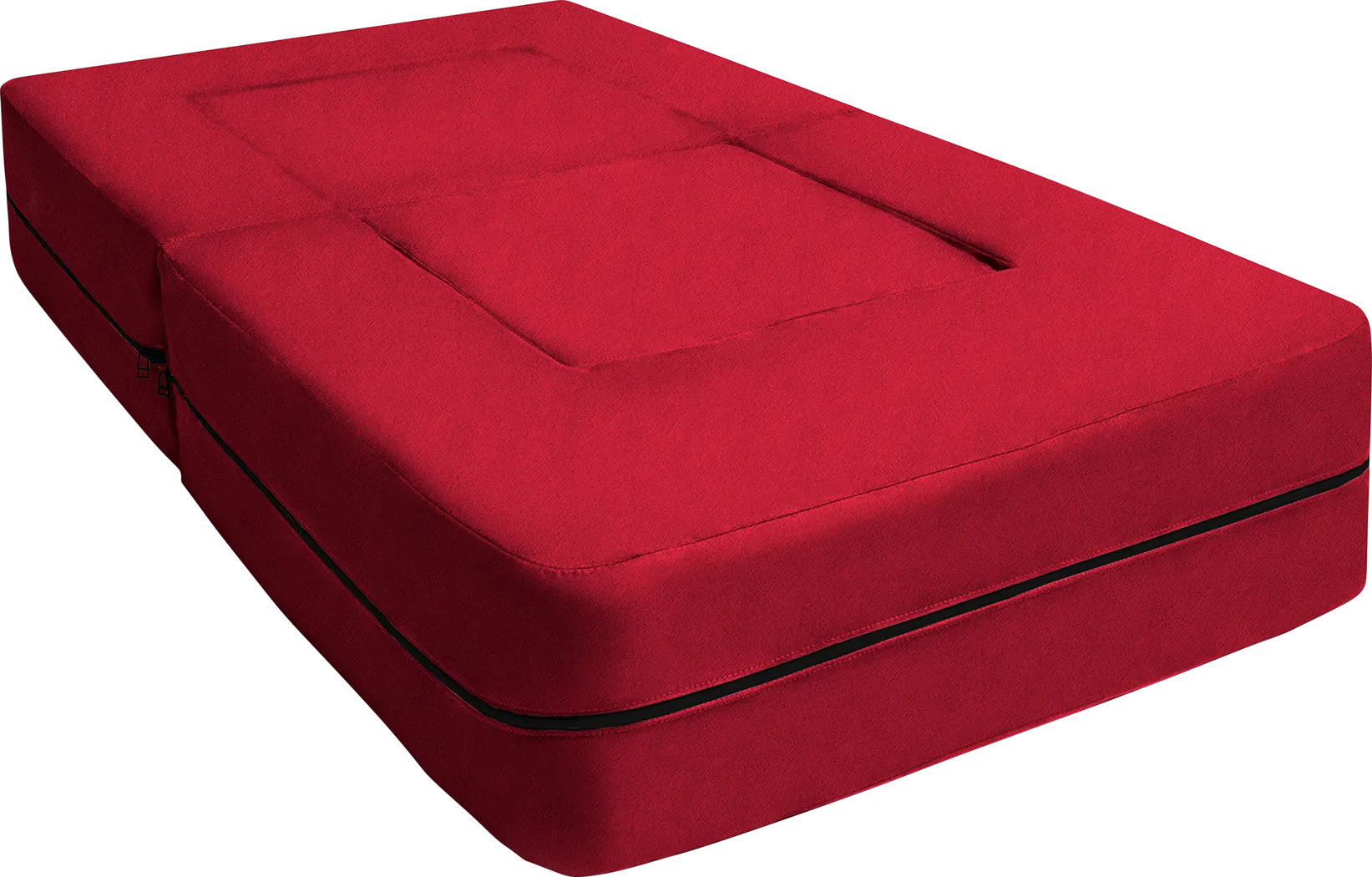 Kids Cubelax Red Convertible Chair and Ottoman - Thumbnail - Image 7