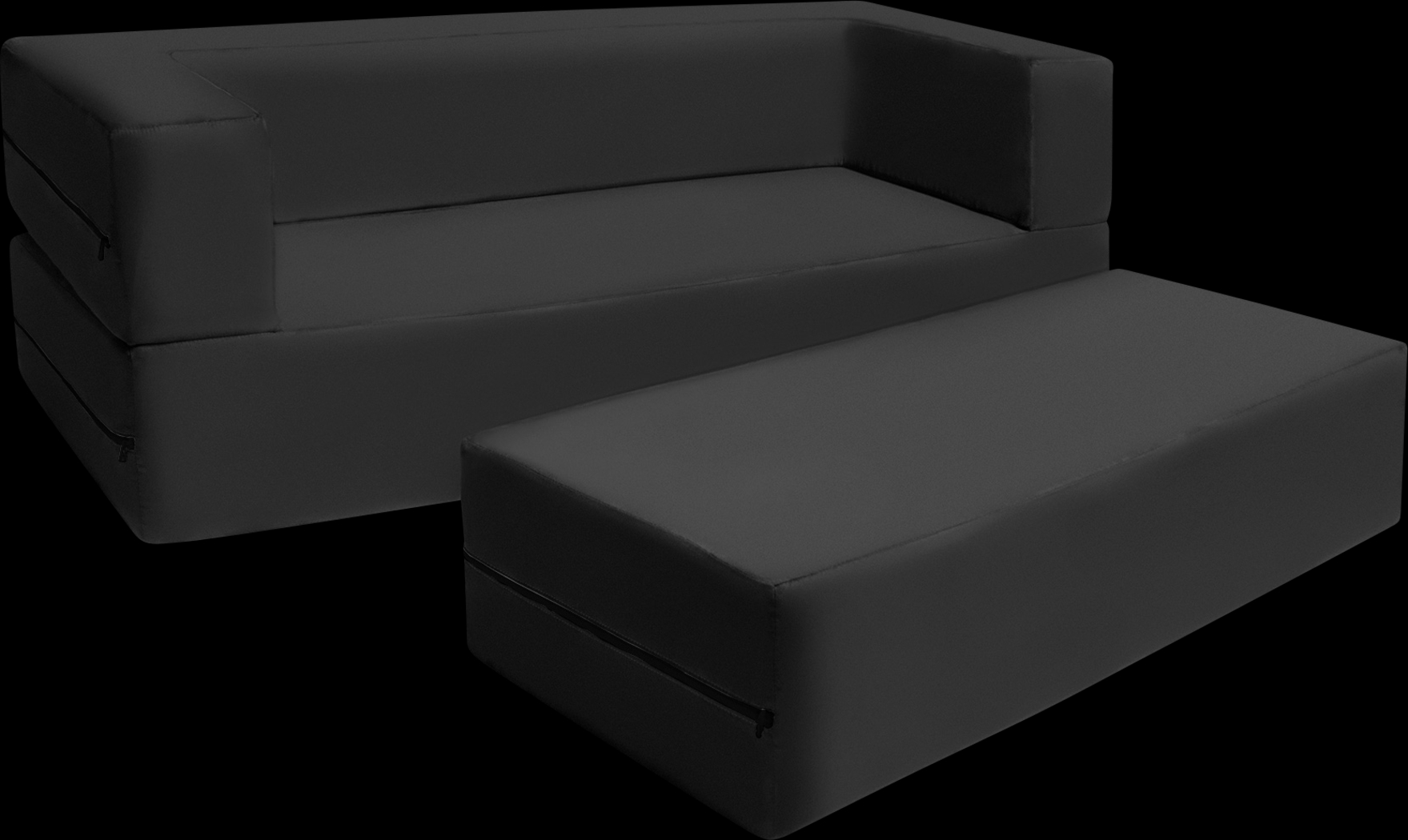 Kids Cubex Black Convertible Sofa and Ottoman - Thumbnail - Image 4