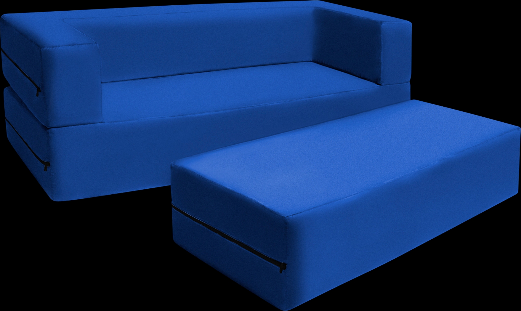 Kids Cubex Blue Convertible Sofa and Ottoman - Thumbnail - Image 4