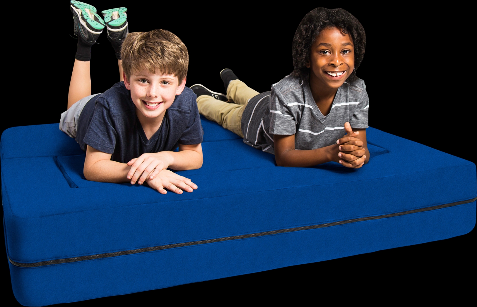 Kids Cubex Blue Convertible Sofa and Ottoman - Thumbnail - Image 7