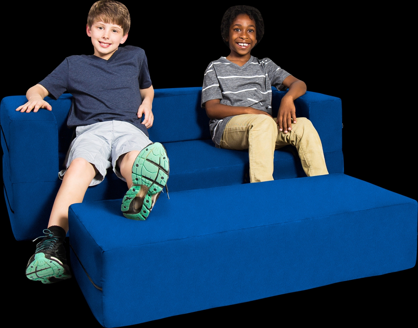 Kids Cubex Blue Convertible Sofa and Ottoman - Thumbnail - Image 8