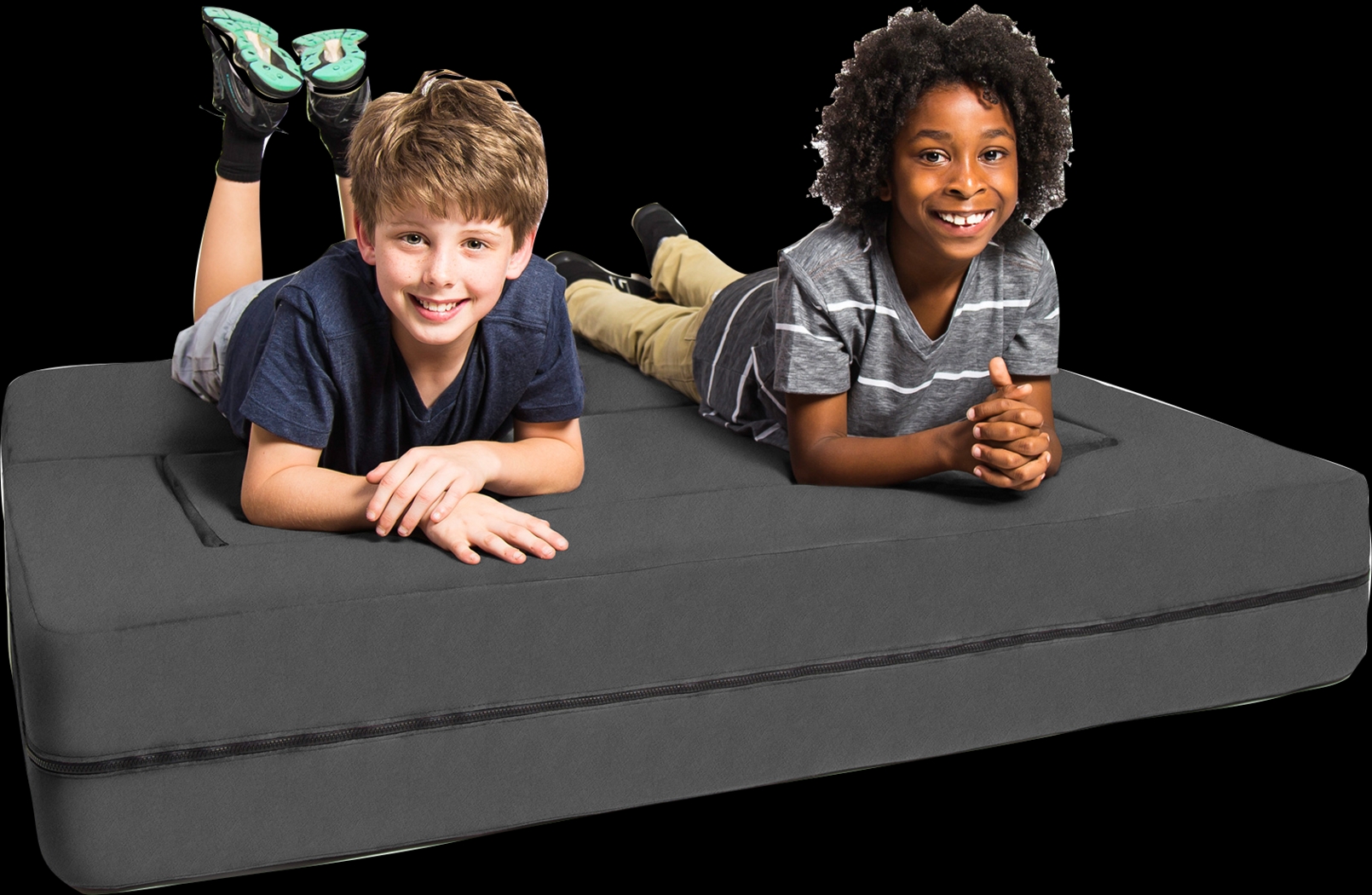 Kids Cubex Gray Convertible Sofa and Ottoman - Thumbnail - Image 7