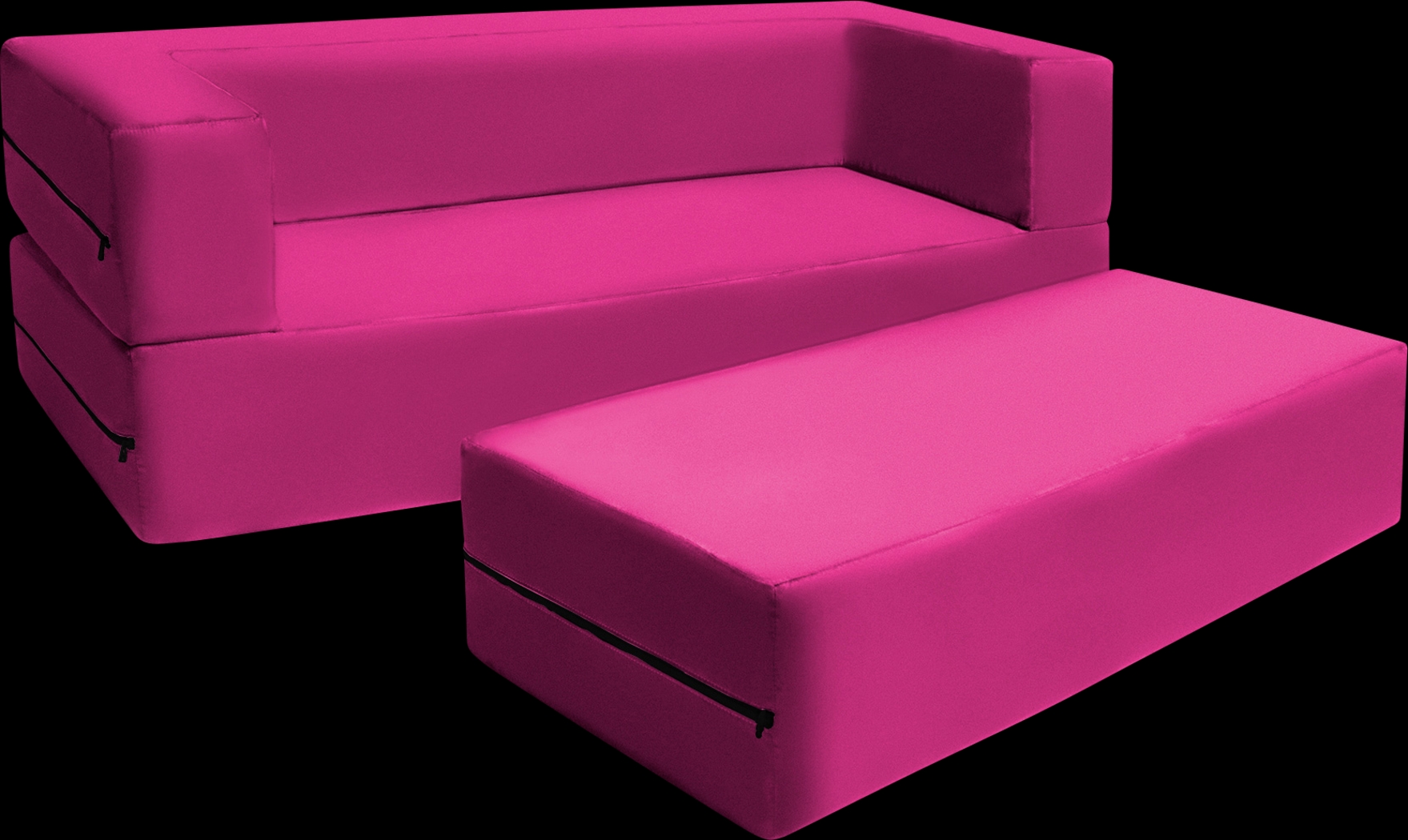 Kids Cubex Pink Convertible Sofa and Ottoman - Thumbnail - Image 4