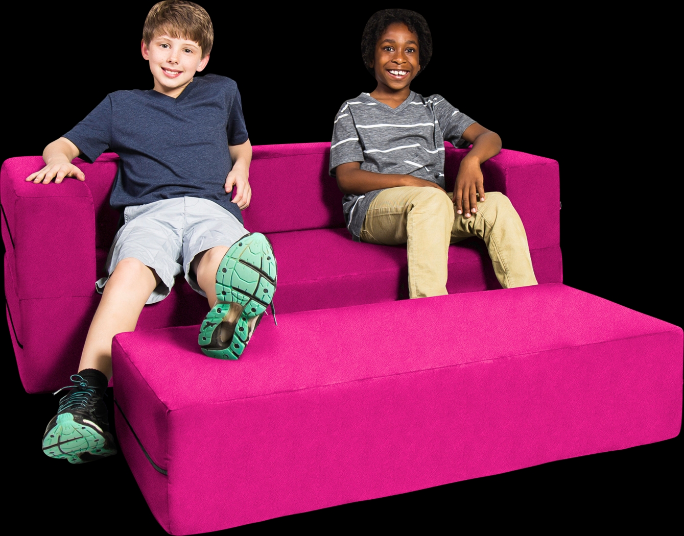 Kids Cubex Pink Convertible Sofa and Ottoman - Thumbnail - Image 8