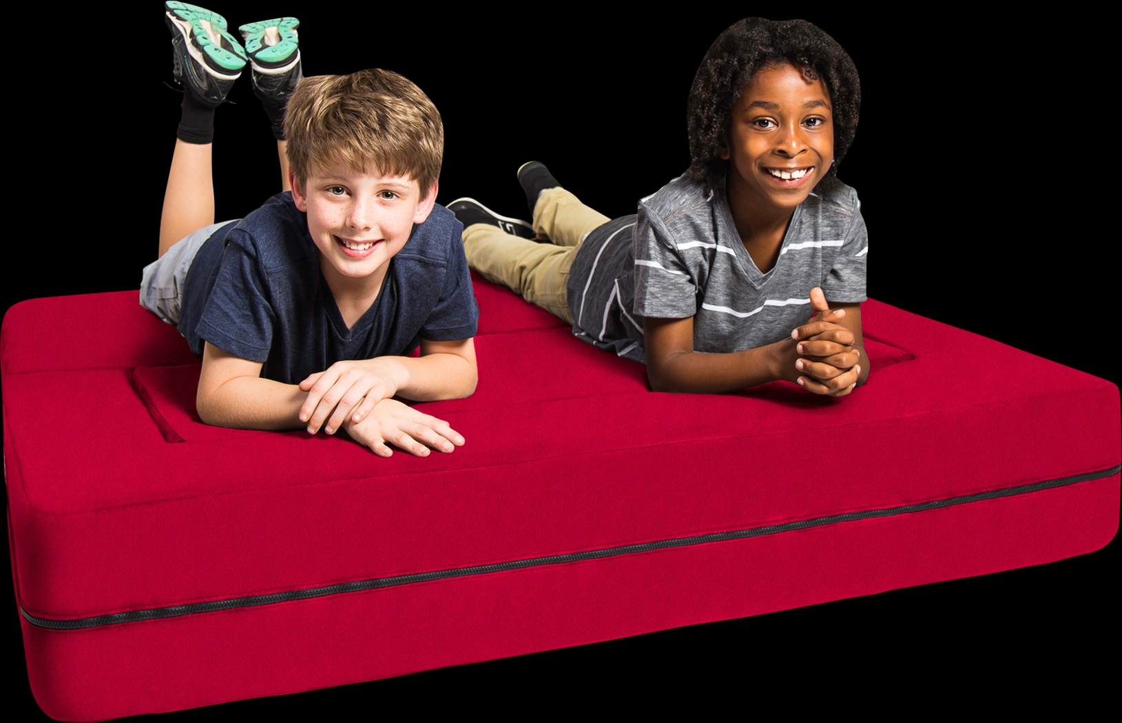 Kids Cubex Red Convertible Sofa and Ottoman - Thumbnail - Image 7