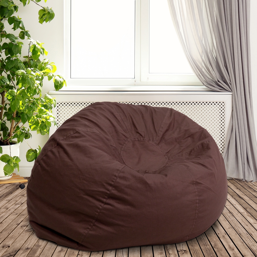 Kids Cucullu Brown Large Bean Bag Chair - Thumbnail - Image 2