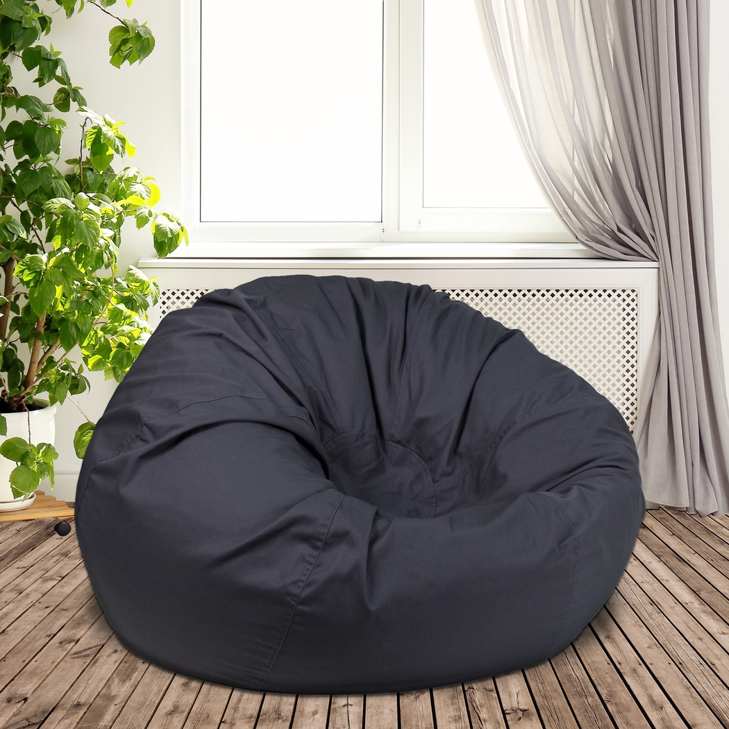 Kids Cucullu Gray Large Bean Bag Chair - Thumbnail - Image 2