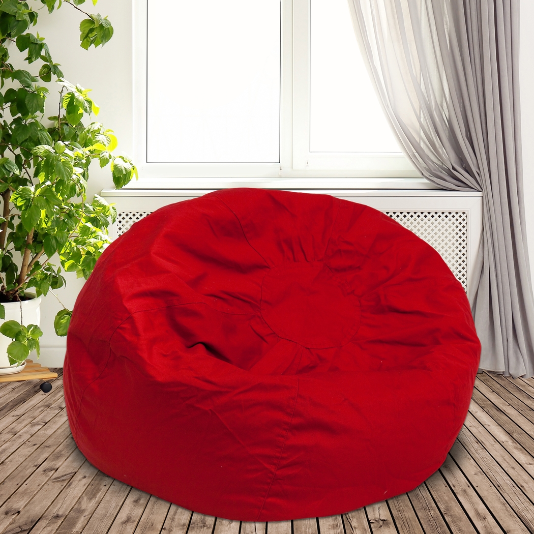 Kids Cucullu Red Large Bean Bag Chair - Thumbnail - Image 2