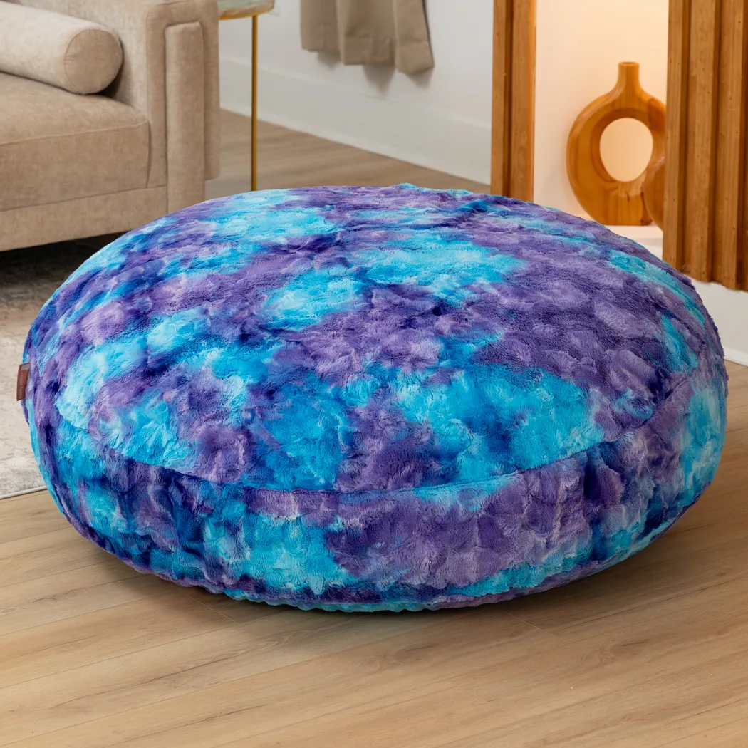 Kids Cuddler Cocoon Tie-Die Purple Bean Bag Lounger - Thumbnail - Image 2