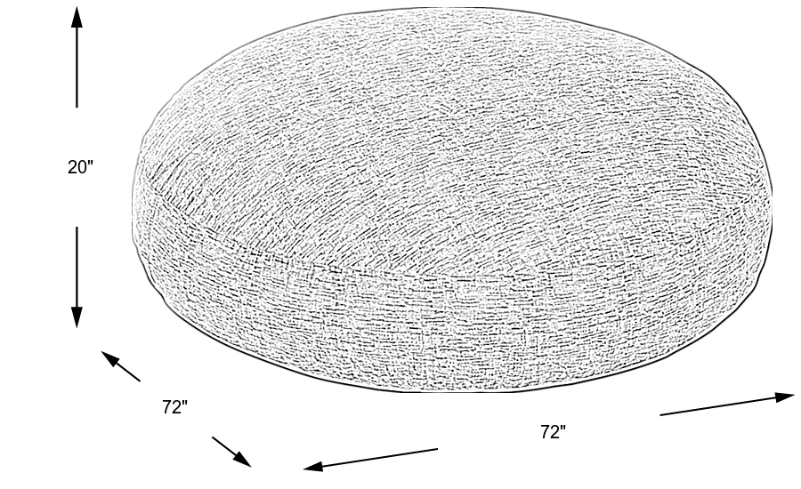 Dimension Image. Please refer to the Dimension Tab on this page for dimension details.