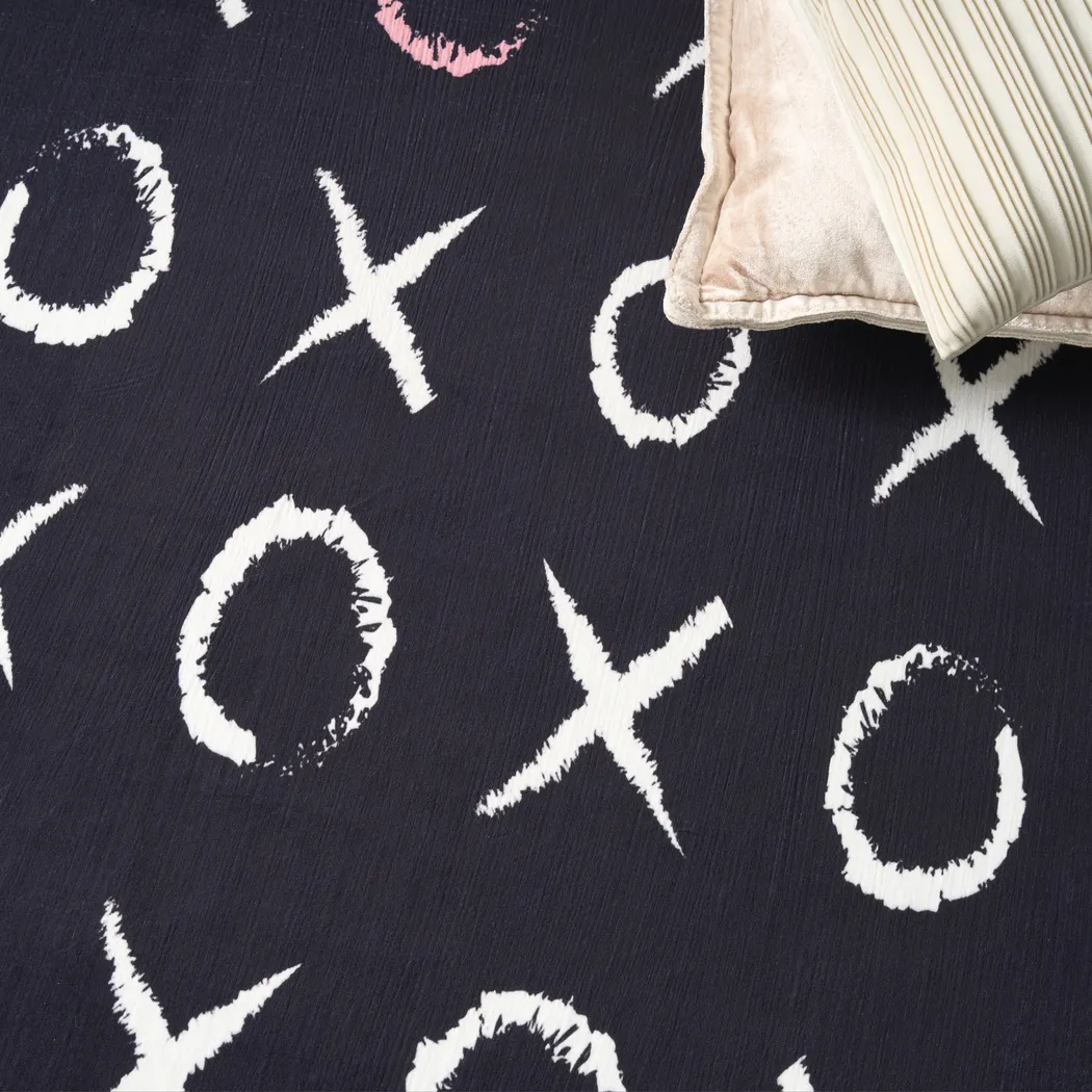 Kids Cute Hugs Black 3'5 x 5' Rug - Thumbnail - Image 6