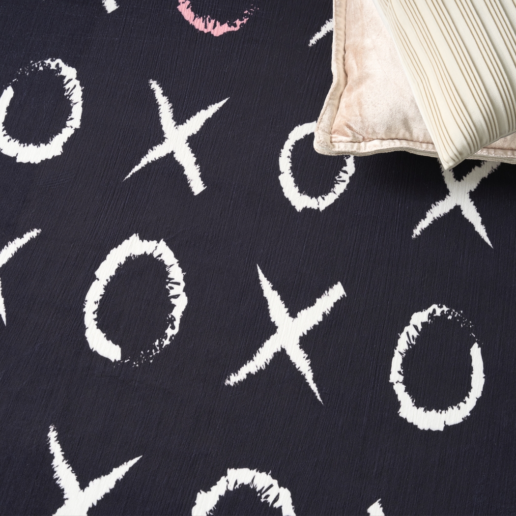 Kids Cute Hugs Black 6'6 x 9'2 Rug - Thumbnail - Image 6