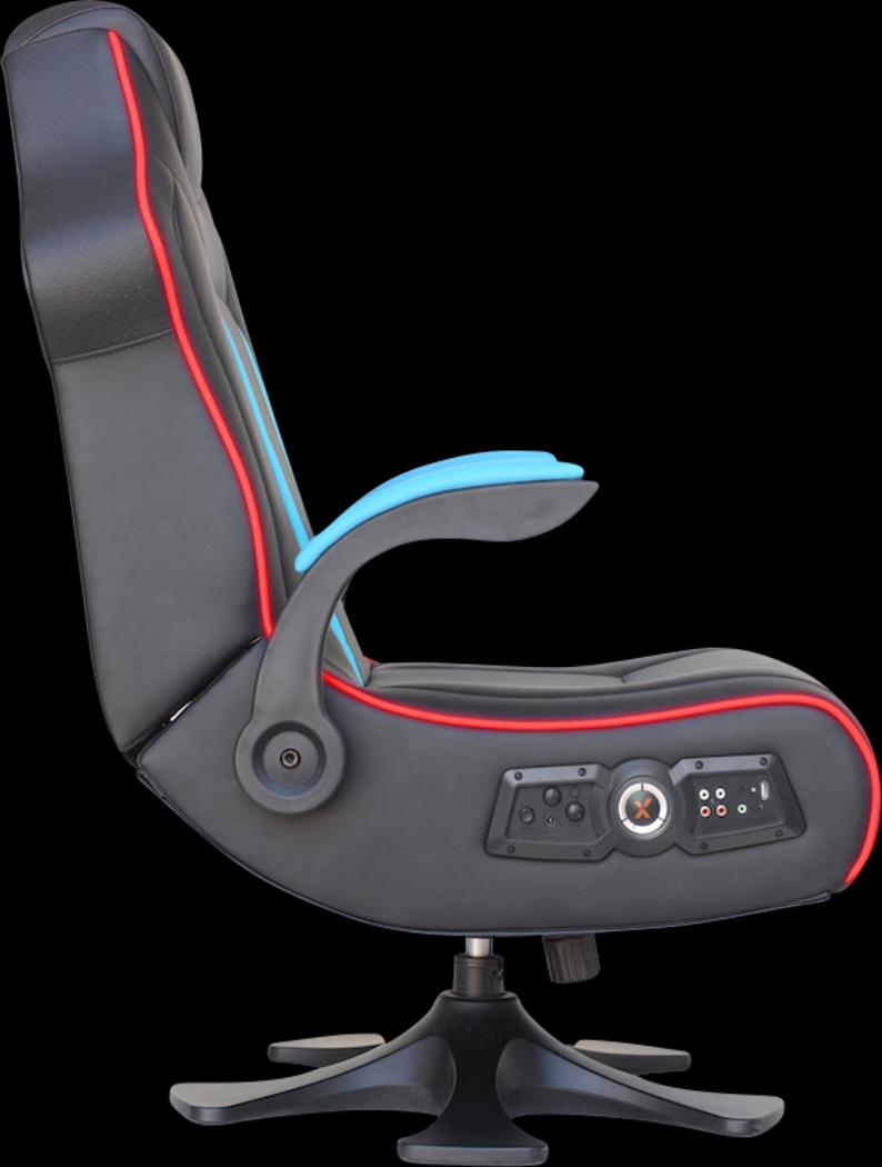 Kids Cyrene Black/Blue Gaming Chair - Thumbnail - Image 2