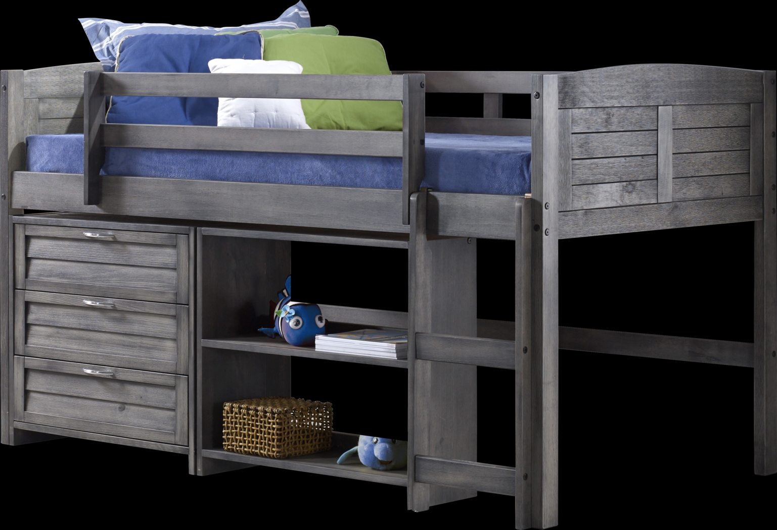 Kids Daintree Gray Twin Jr. Loft Bed - Thumbnail - Image 1