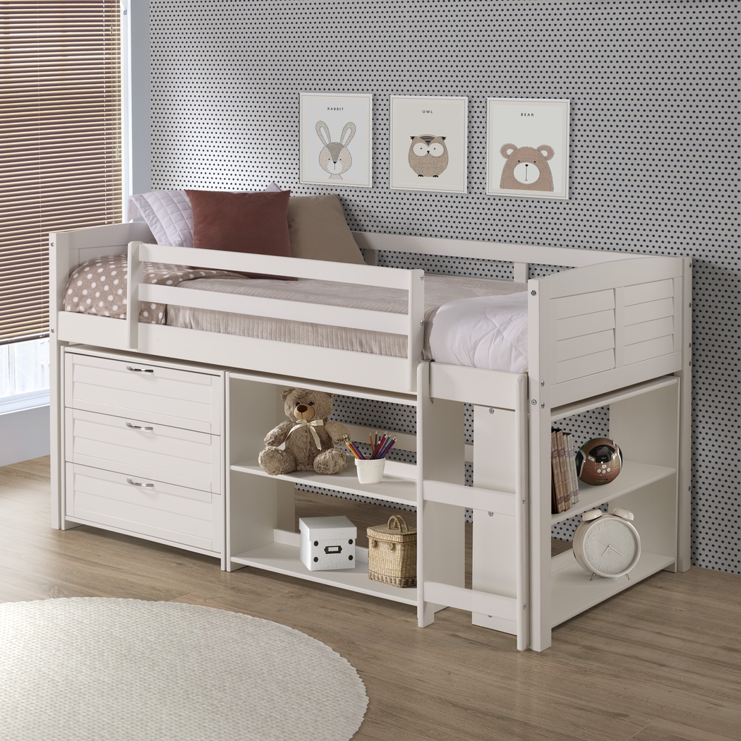 Kids Daintree White Twin Jr. Loft Bed - Thumbnail - Image 3