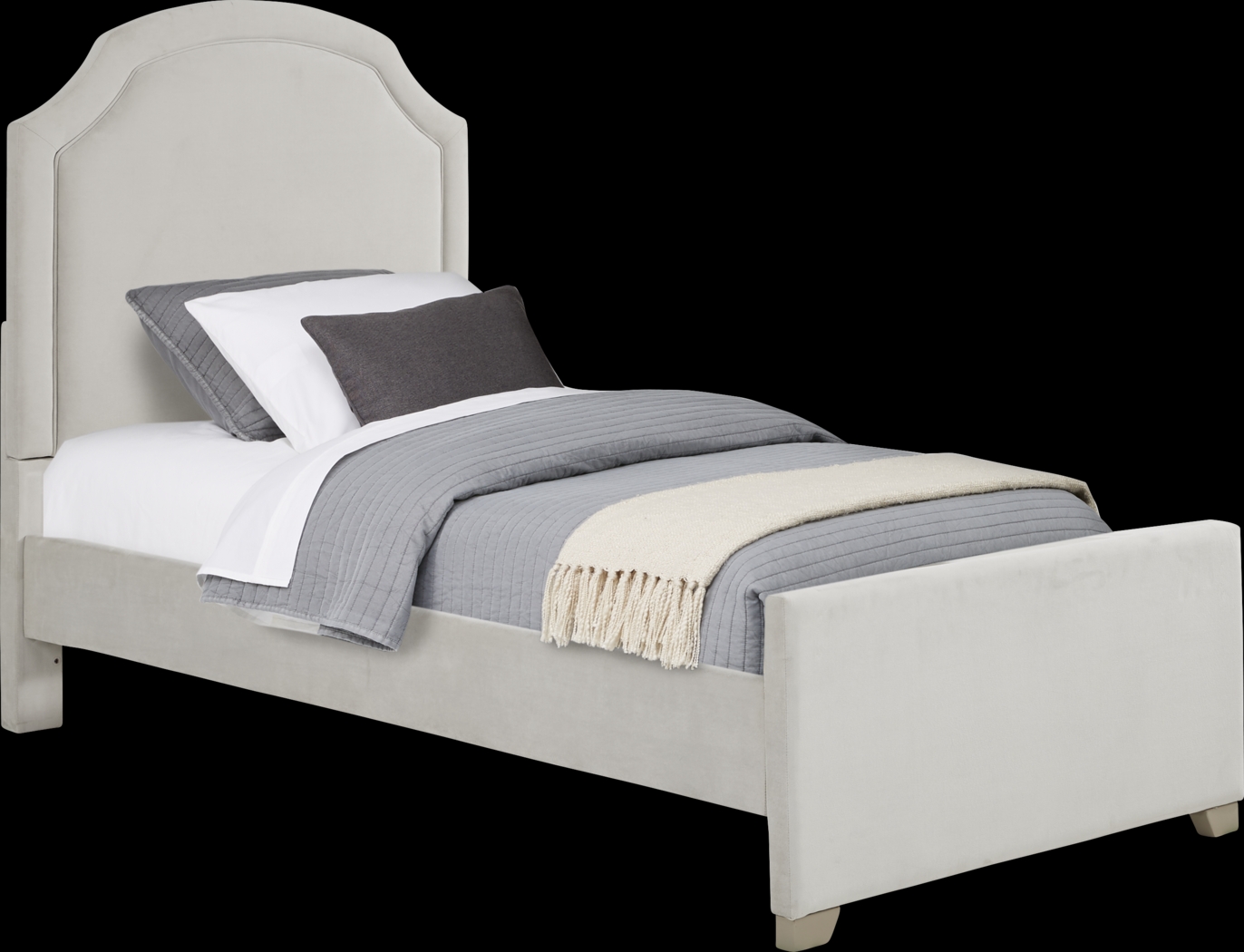 Kids Canyon Lake Ash Gray Bedroom with Dakotah Gray Twin Upholstered Bed - Thumbnail - Image 2