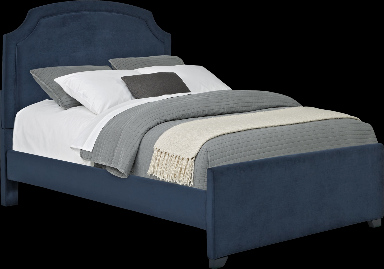 Kids Dakotah Navy 3 Pc Full Upholstered Bed - Thumbnail - Image 1