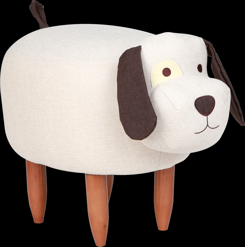 Kids Danny the Dog Beige Ottoman - Thumbnail - Image 1