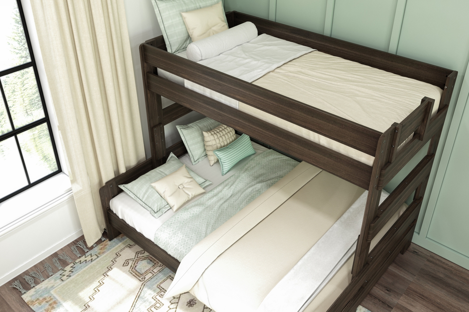 Kids Darja I Brown Twin XL/Queen Bunk Bed - Thumbnail - Image 4