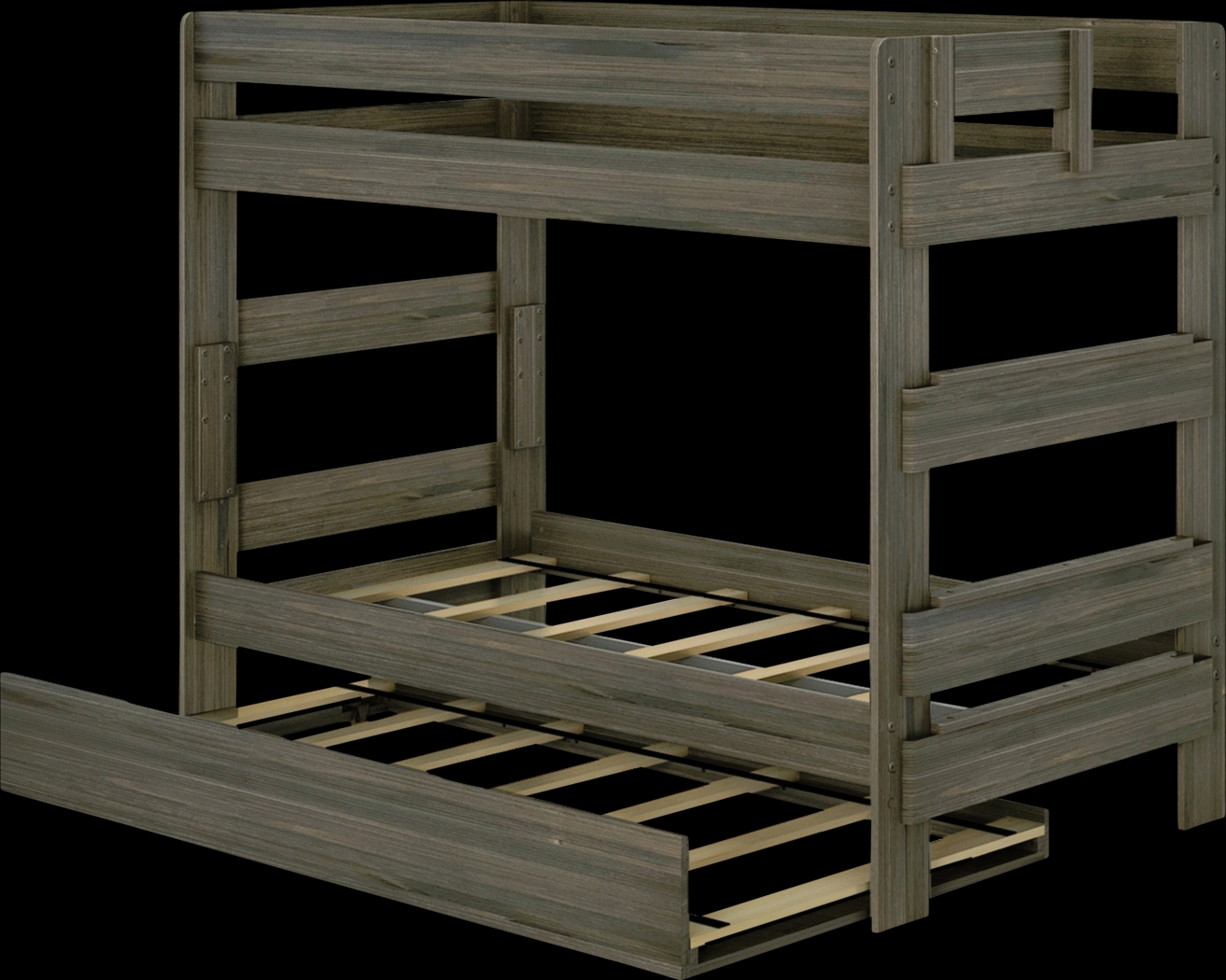 Kids Darja II Brown Twin/Twin Bunk Bed with Trundle - Thumbnail - Image 1