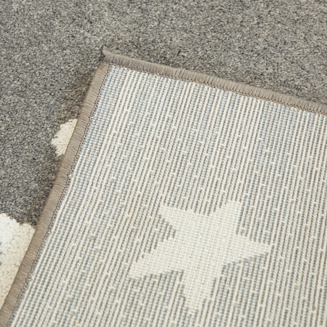 Kids Dazzle Stars Gray 5'3 x 7' Rug - Thumbnail - Image 3