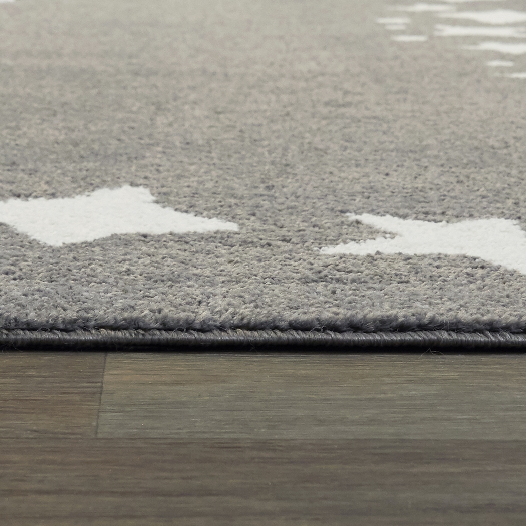 Kids Dazzle Stars Gray 5'3 x 7' Rug - Thumbnail - Image 5