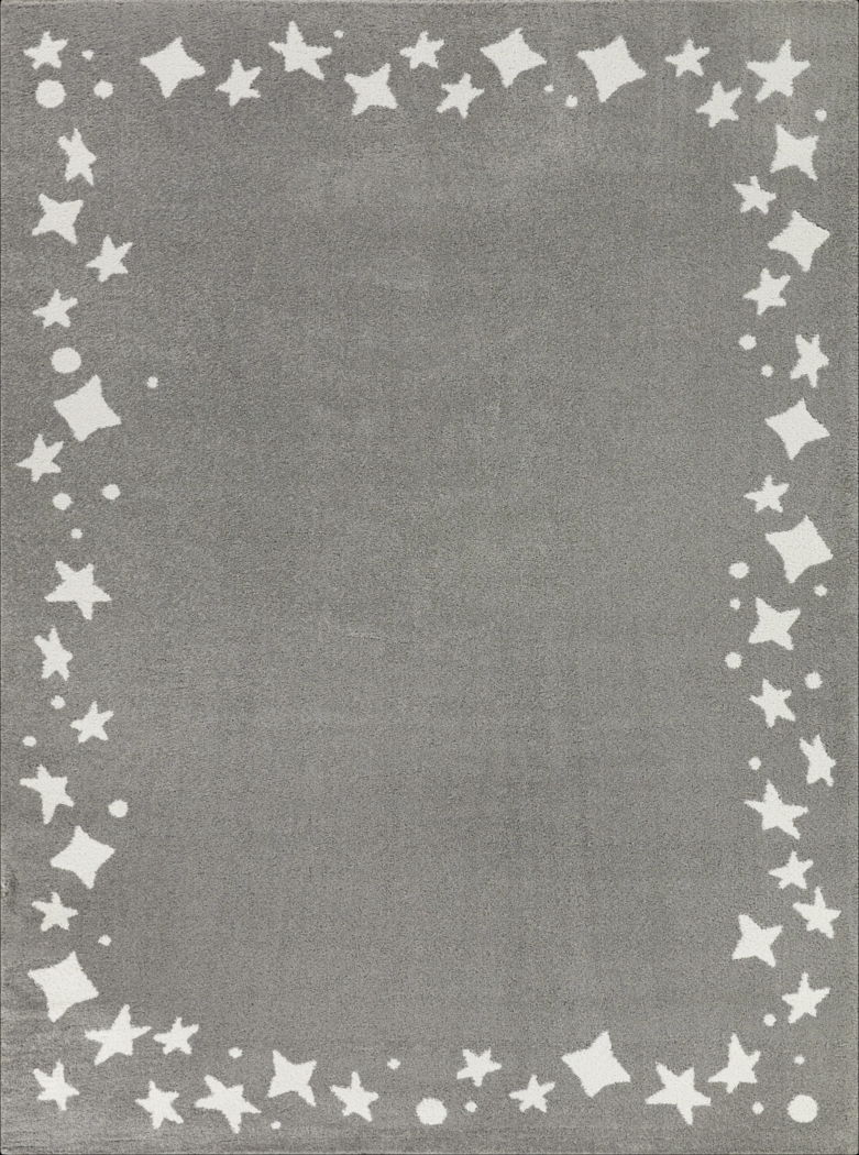 Kids Dazzle Stars Gray 5'3 x 7' Rug - Thumbnail - Image 1