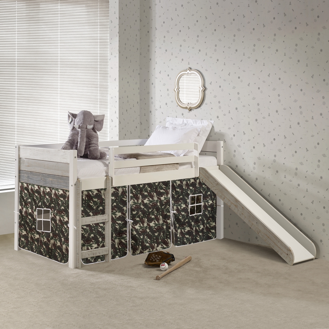 Kids Debuel Camo Twin Tent Loft Bed - Thumbnail - Image 1