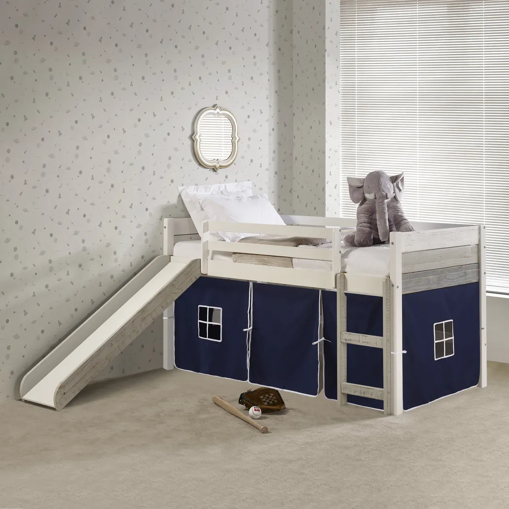 Kids Debuel Navy Twin Tent Loft Bed - Thumbnail - Image 2