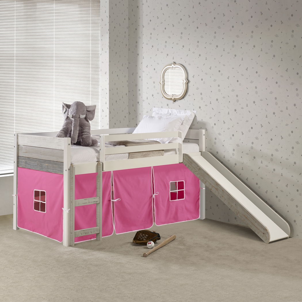 Kids Debuel Pink Twin Tent Loft Bed - Thumbnail - Image 2