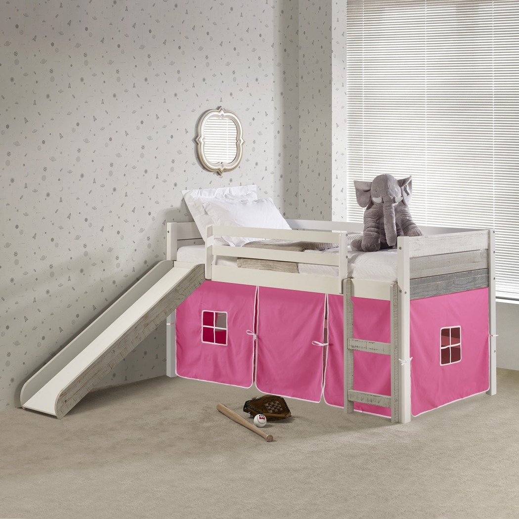 Kids Debuel Pink Twin Tent Loft Bed - Thumbnail - Image 1