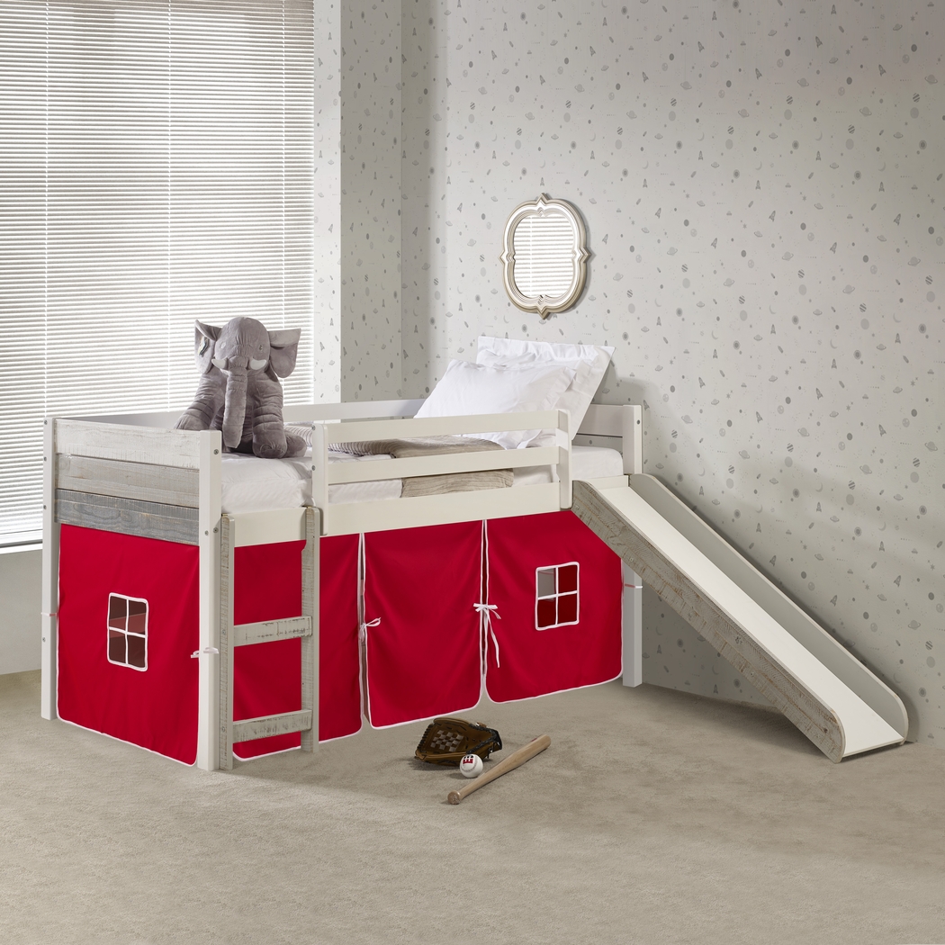 Kids Debuel Red Twin Tent Loft Bed - Thumbnail - Image 3