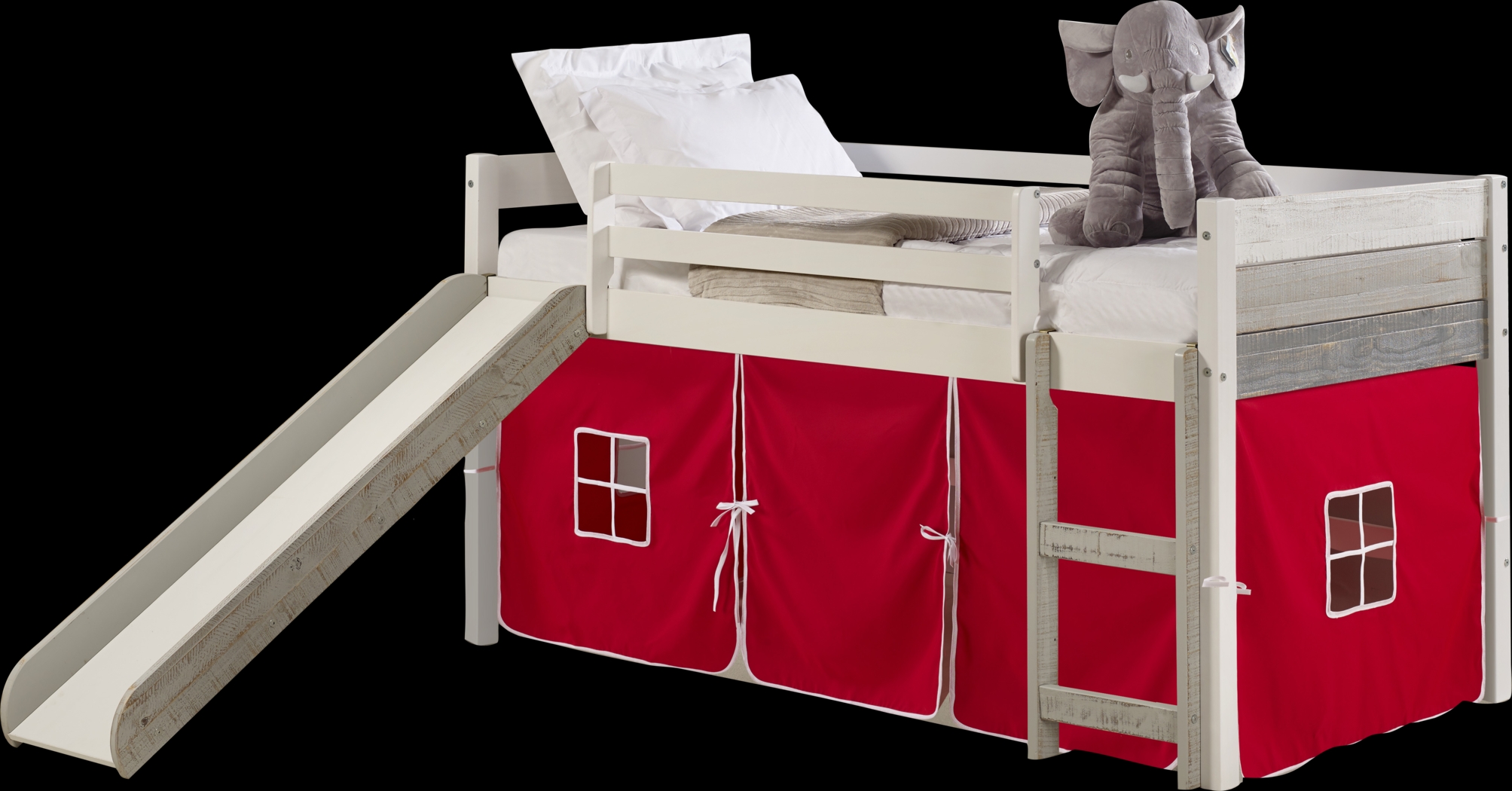 Kids Debuel Red Twin Tent Loft Bed - Thumbnail - Image 1