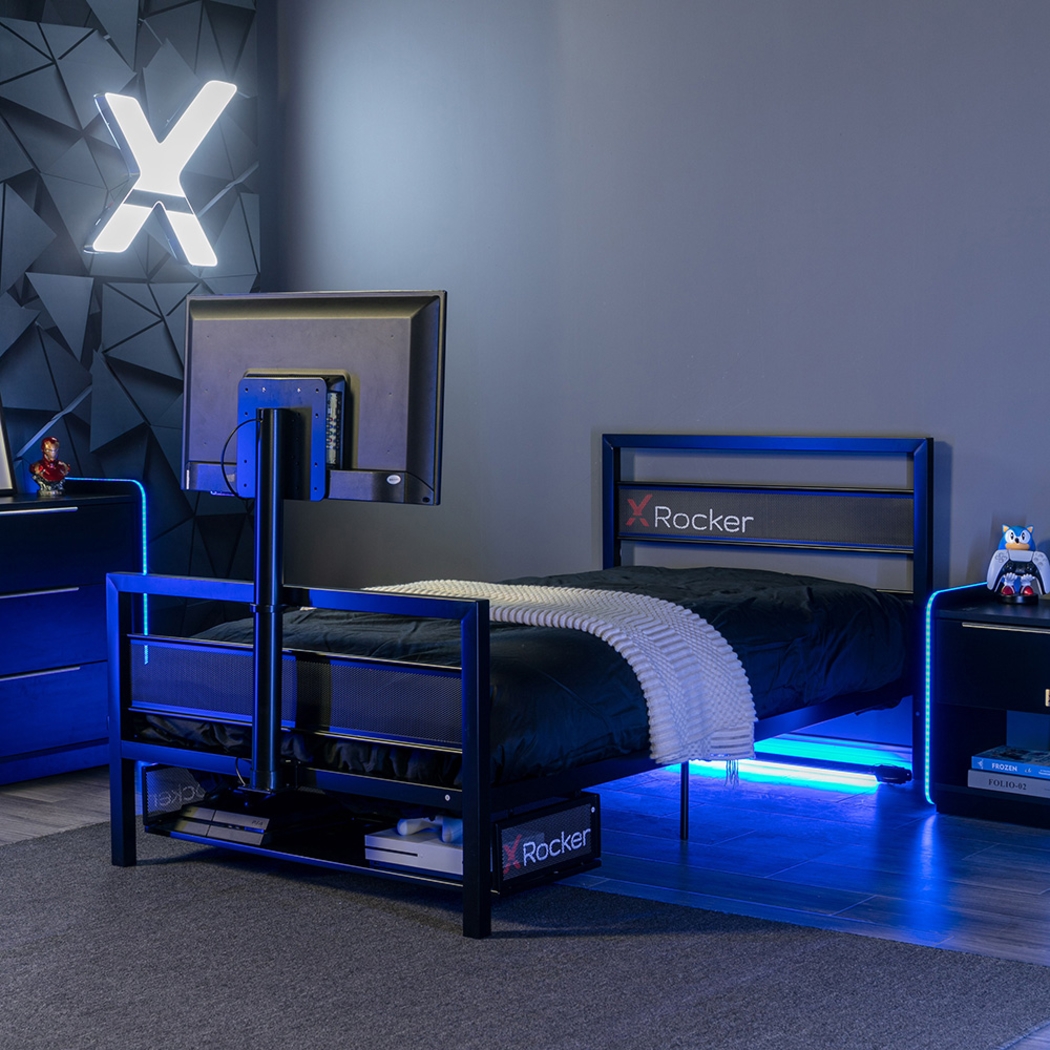 Kids Deecie Black Twin Gaming Bed - Thumbnail - Image 2