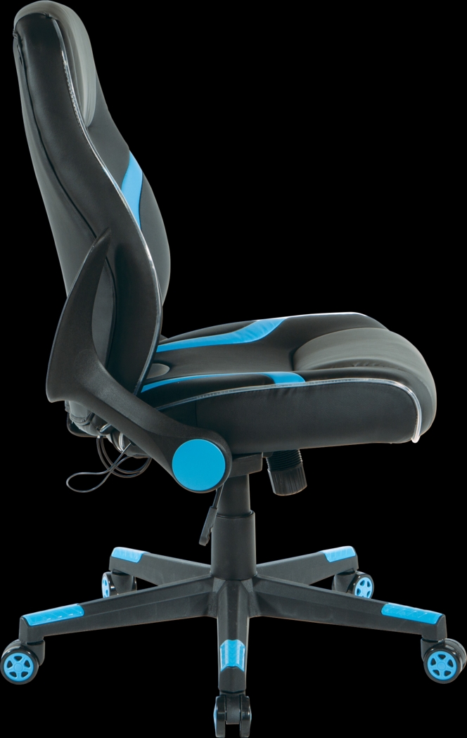 Kids Delenn Black/Blue LED Gaming Chair - Thumbnail - Image 4