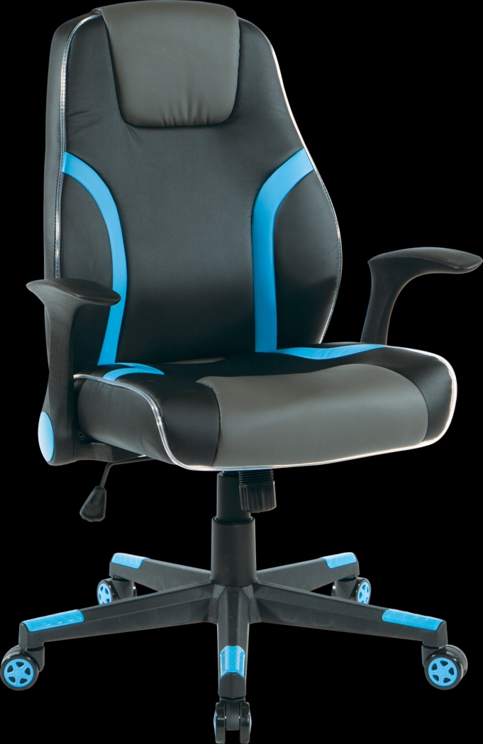 Kids Delenn Black/Blue LED Gaming Chair - Thumbnail - Image 1