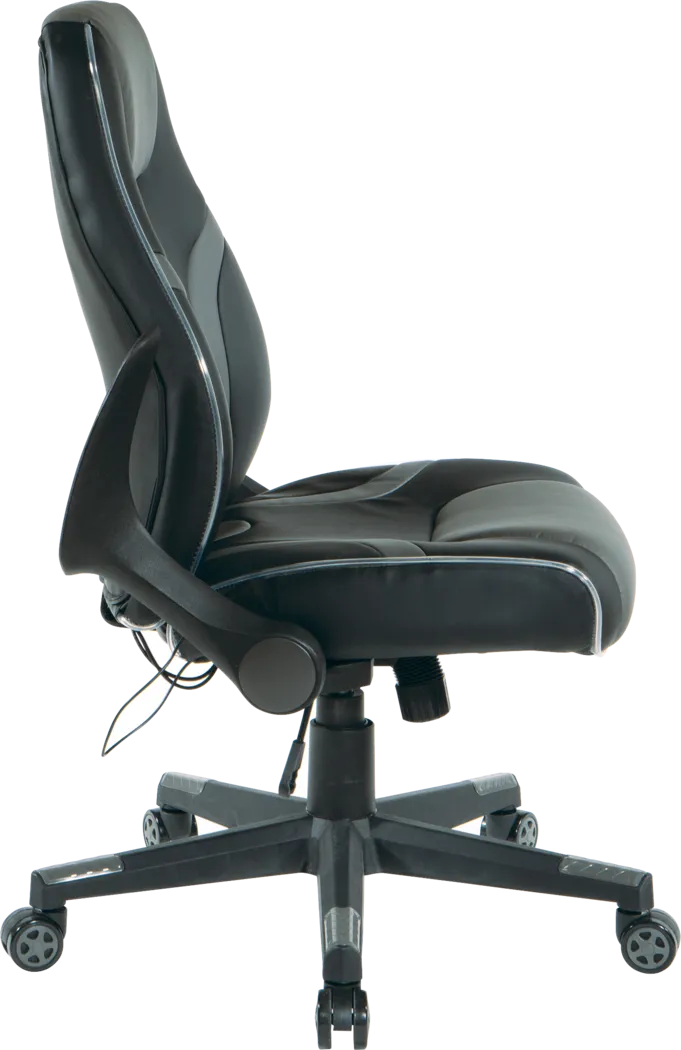 Kids Delenn Black/Gray LED Gaming Chair - Thumbnail - Image 4