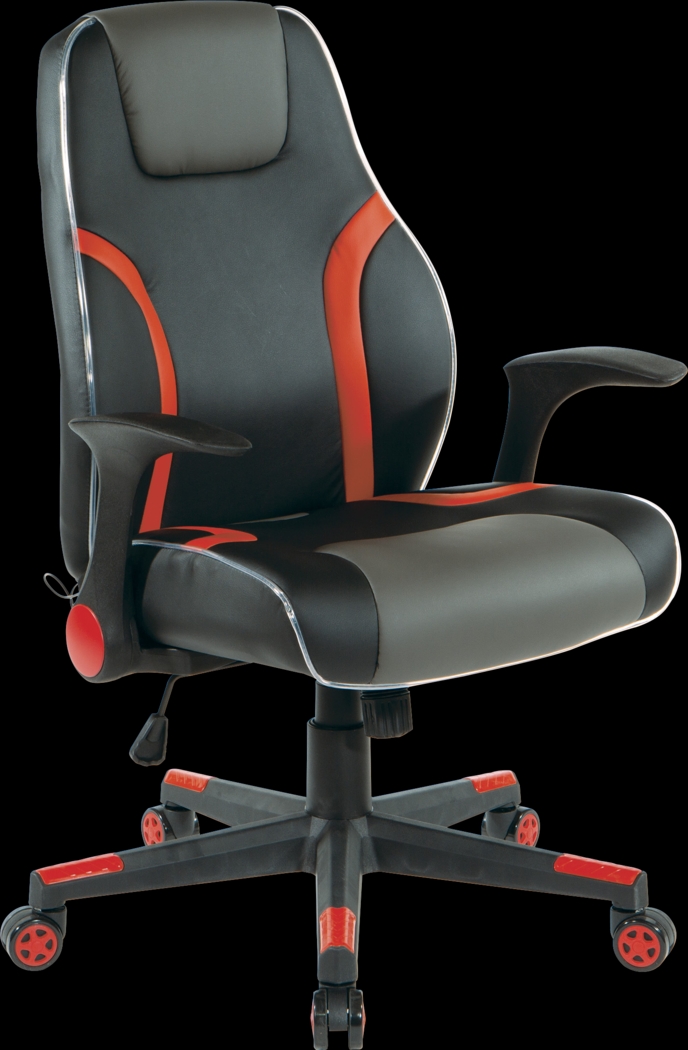 Kids Delenn Black/Red LED Gaming Chair - Thumbnail - Image 1