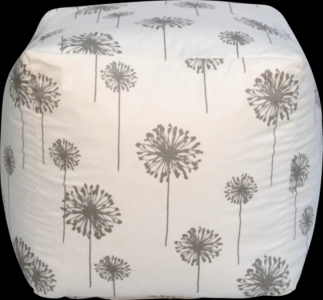 Kids Dellwater White Gray Small Poufette - Thumbnail - Image 1