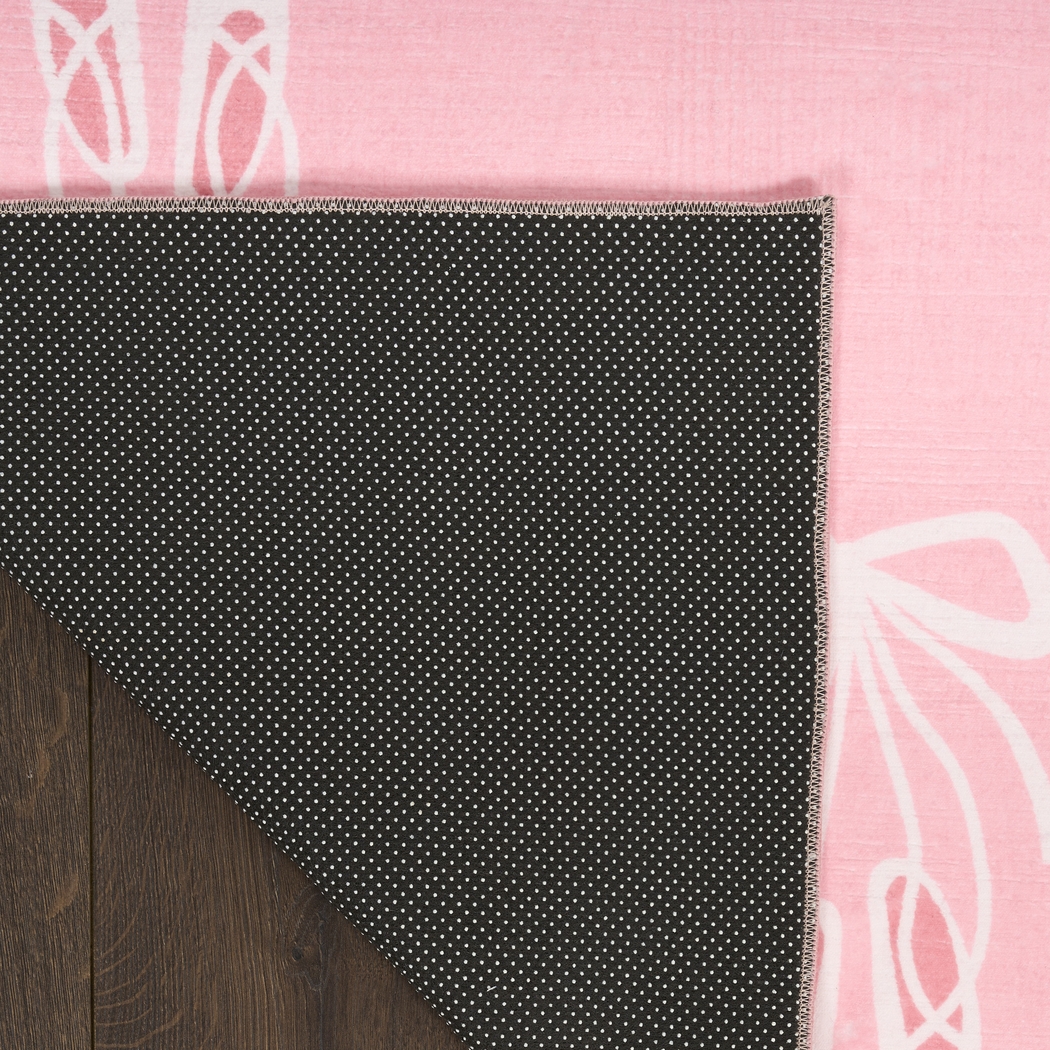 Kids Demure Bow Pink 3'5 x 5' Rug - Thumbnail - Image 4