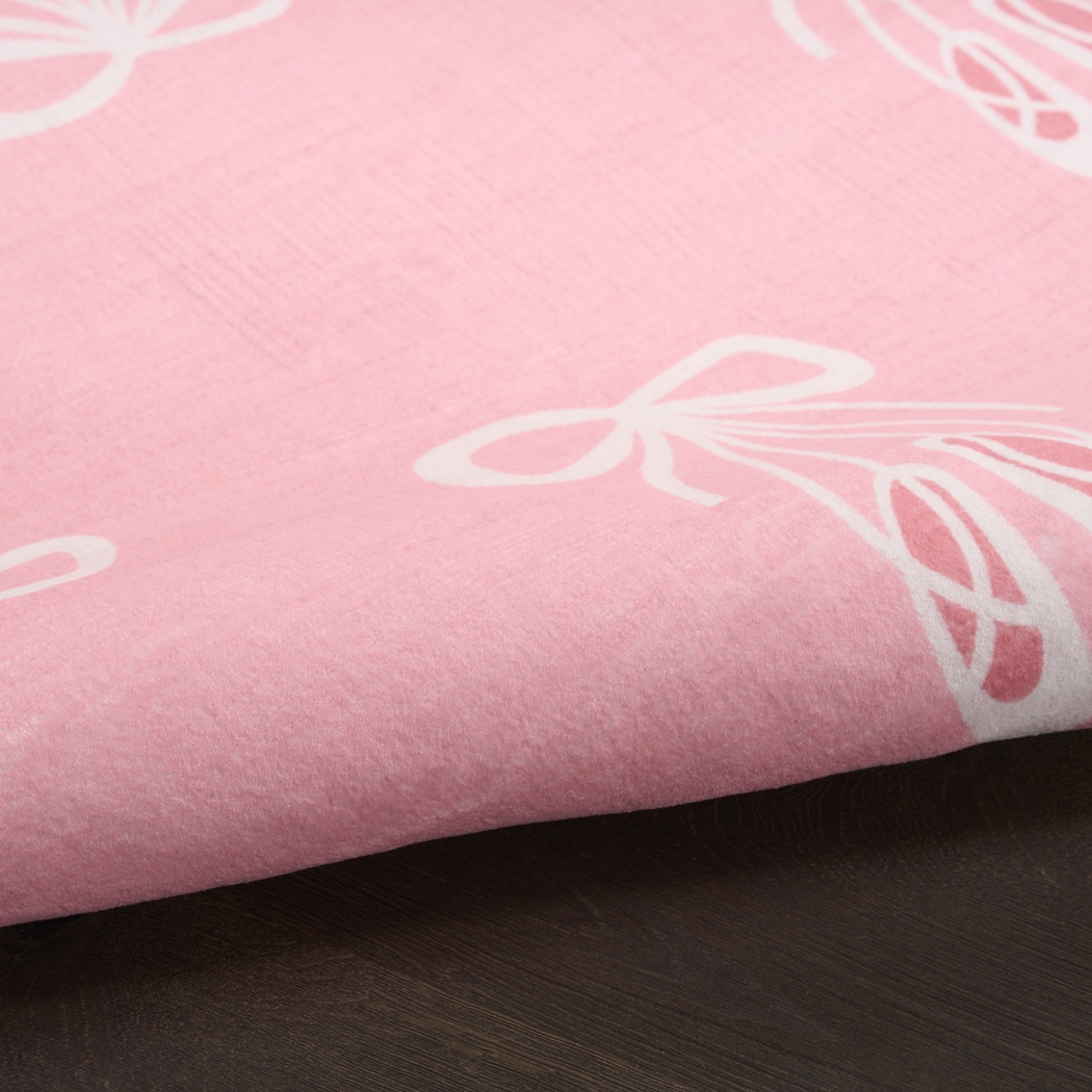 Kids Demure Bow Pink 4' x 6' Rug - Thumbnail - Image 8