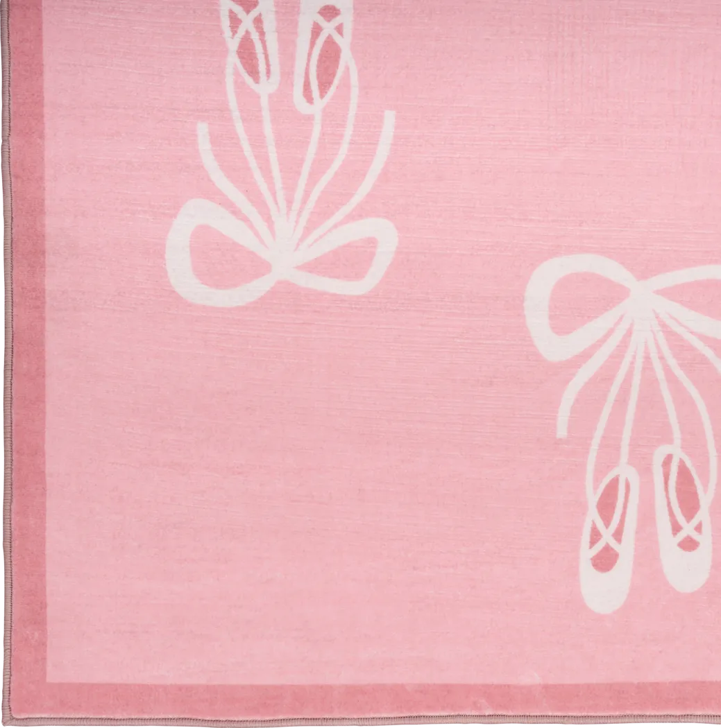 Kids Demure Bow Pink 5' x 7' Rug - Thumbnail - Image 5