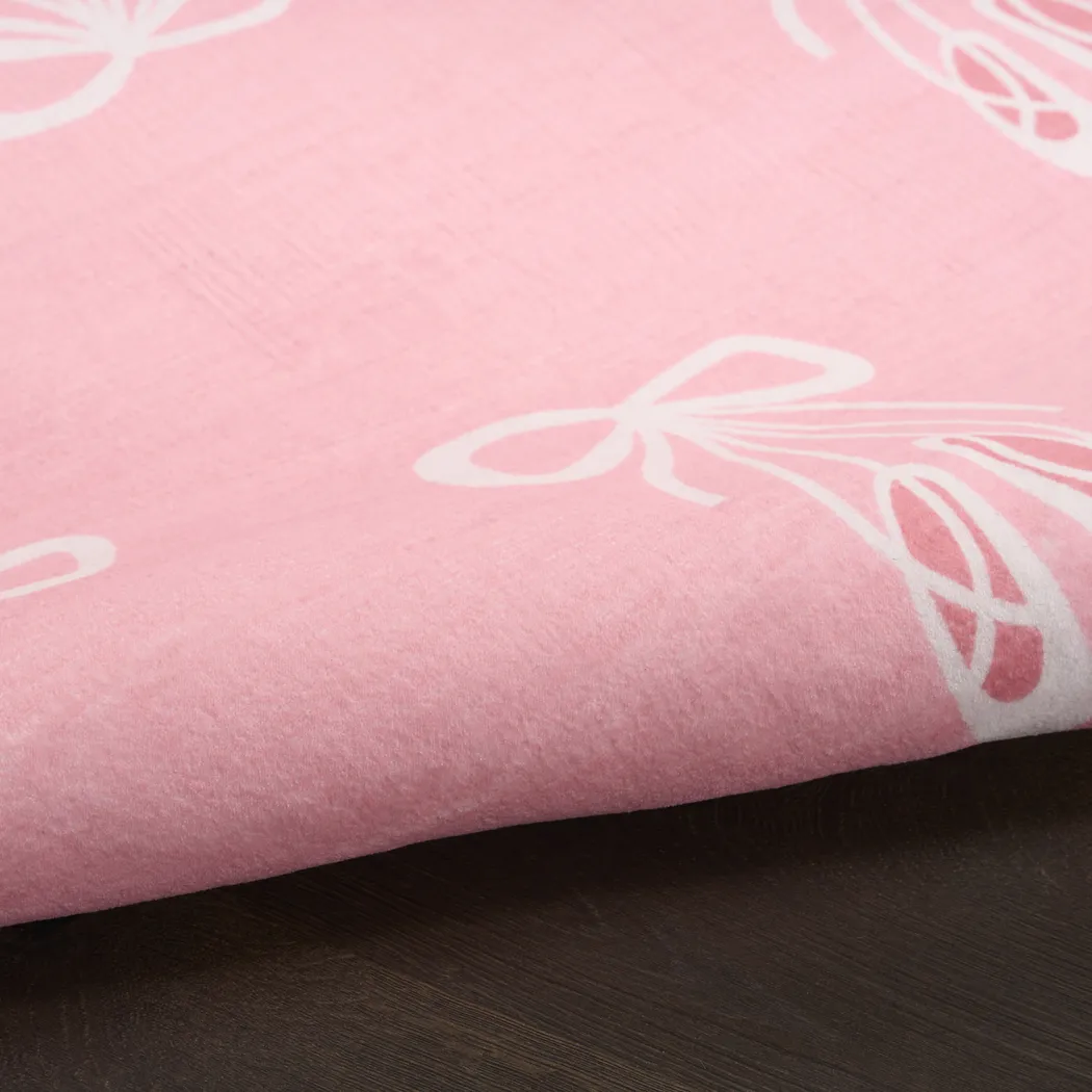 Kids Demure Bow Pink 5' x 7' Rug - Thumbnail - Image 8