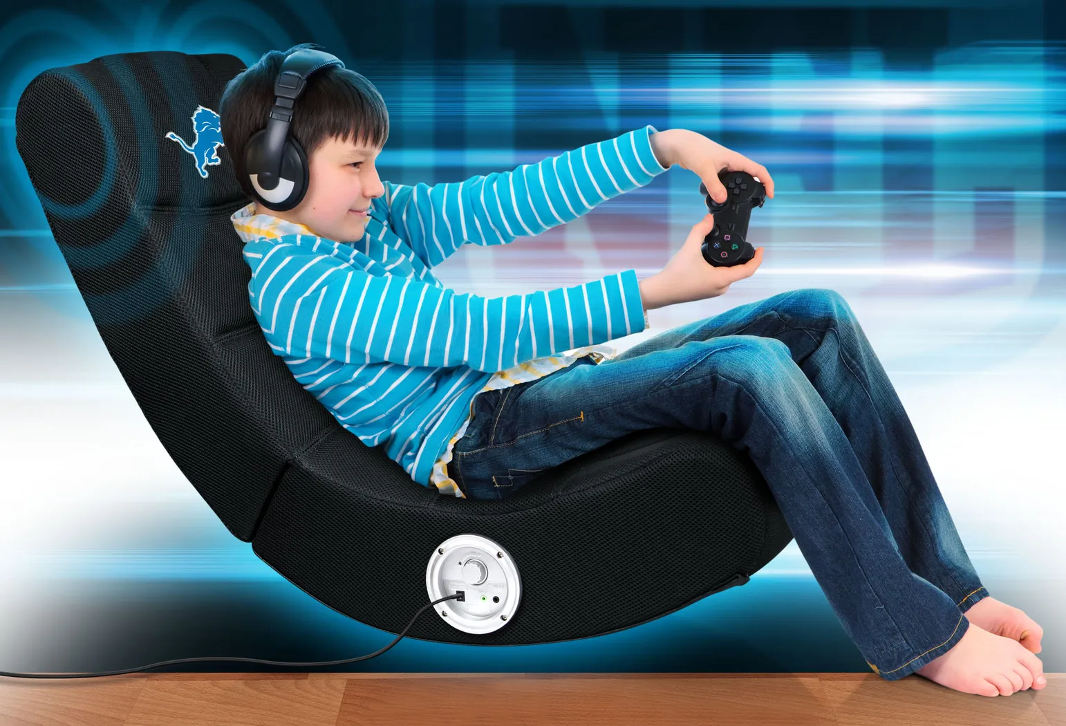 Kids Detroit Lions Gaming Rocker - Thumbnail - Image 5