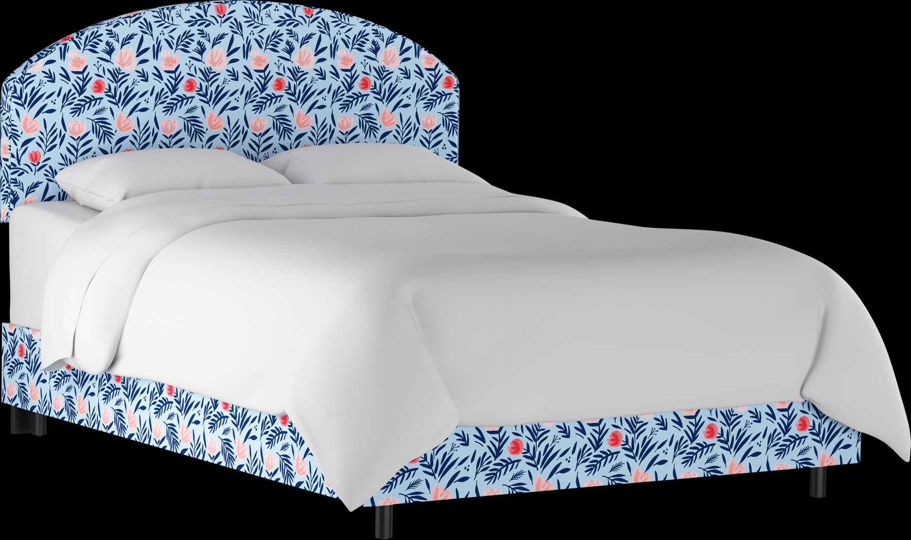 Kids Devany Blue Twin Upholstered Bed - Thumbnail - Image 1