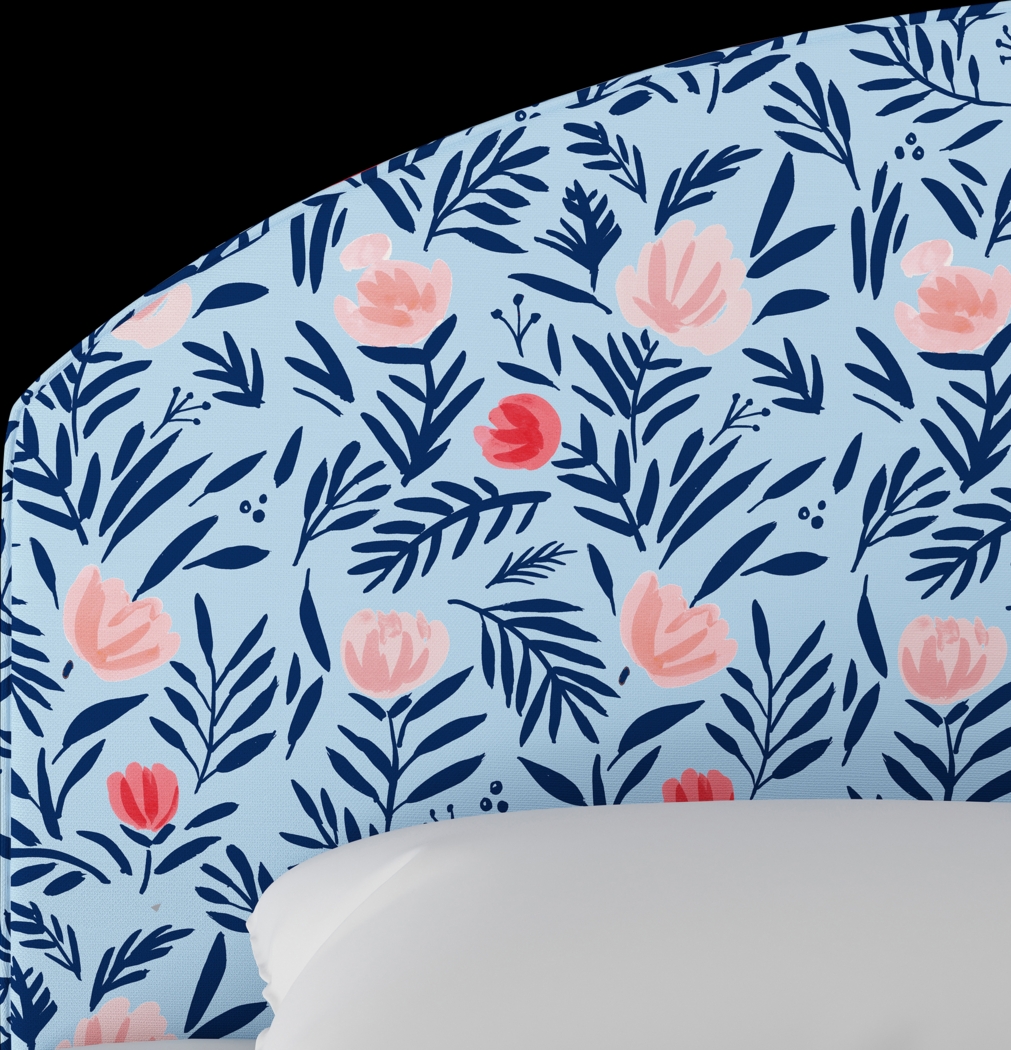 Kids Devany Blue Twin Upholstered Headboard - Thumbnail - Image 4