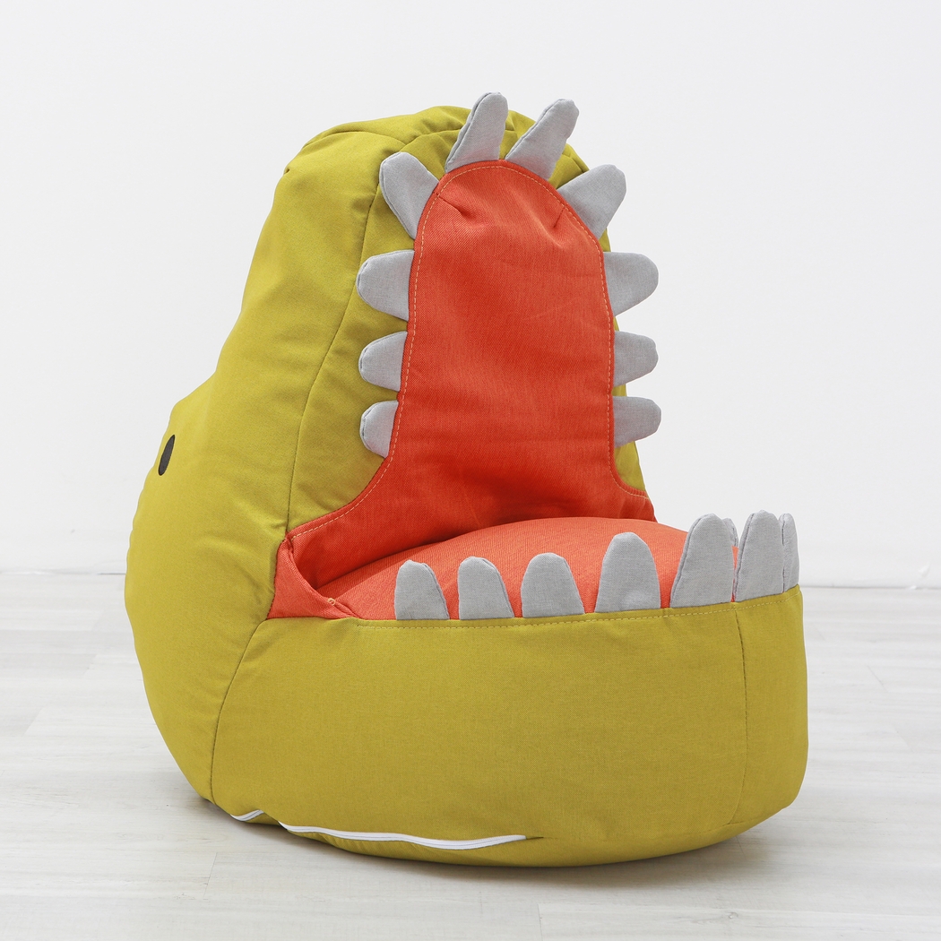 Kids Dexter Dinosaur Green Bean Bag Chair - Thumbnail - Image 6