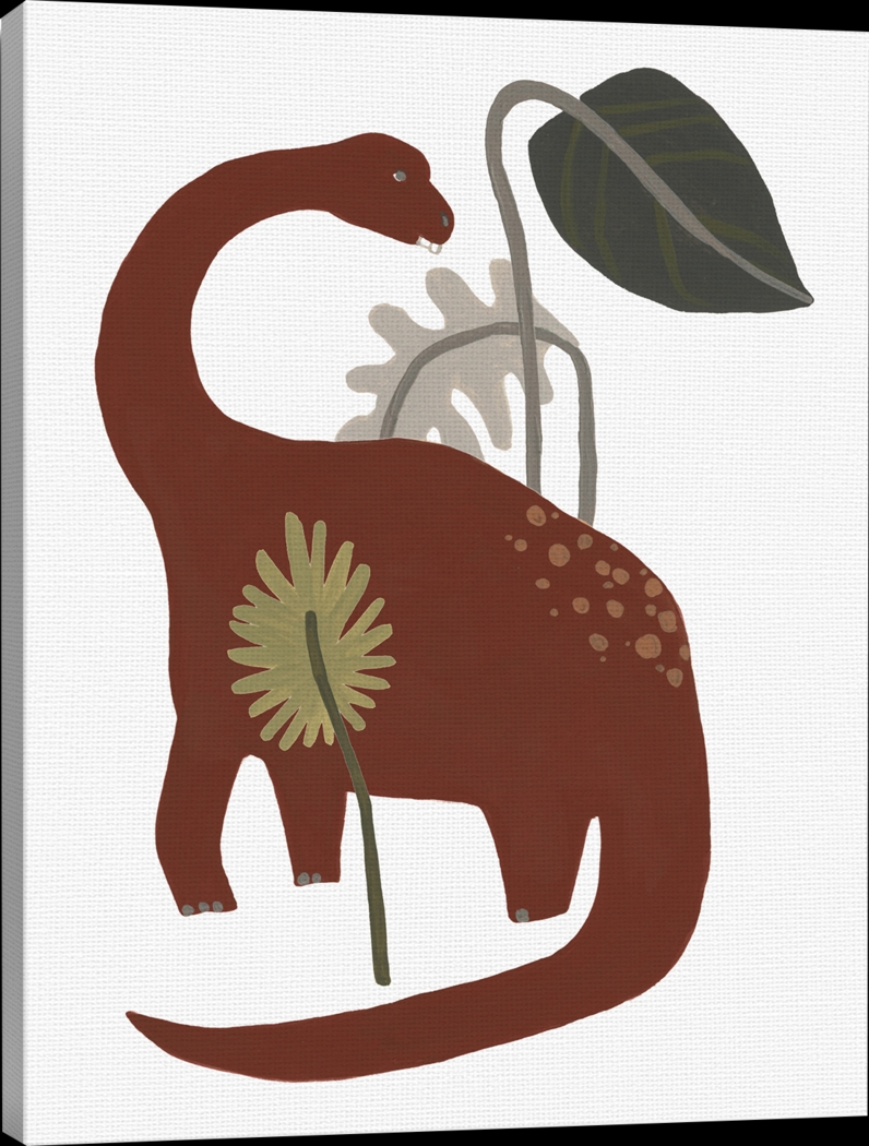 Kids Dino Dinner I White Artwork - Thumbnail - Image 1