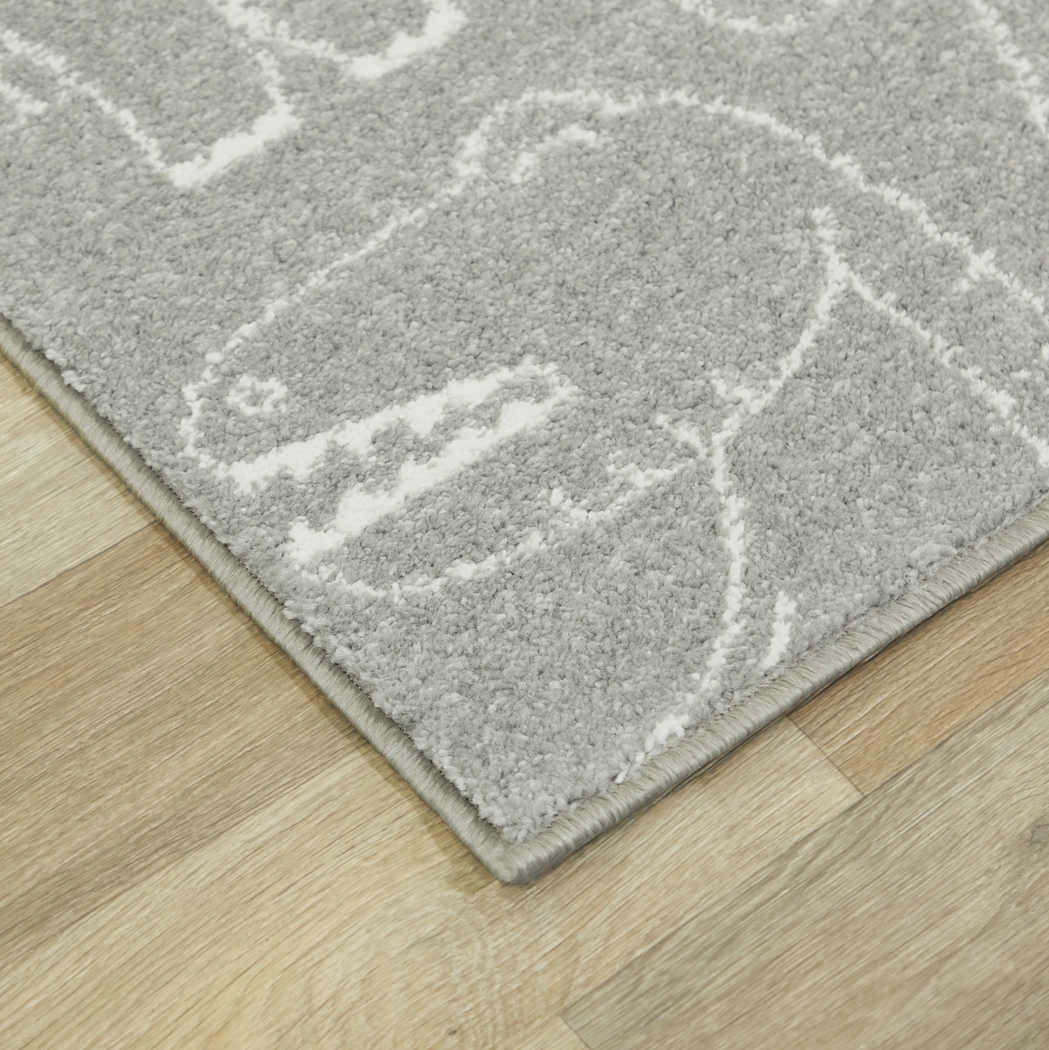 Kids Dino Park Gray 3'11 x 5'7 Rug - Thumbnail - Image 4