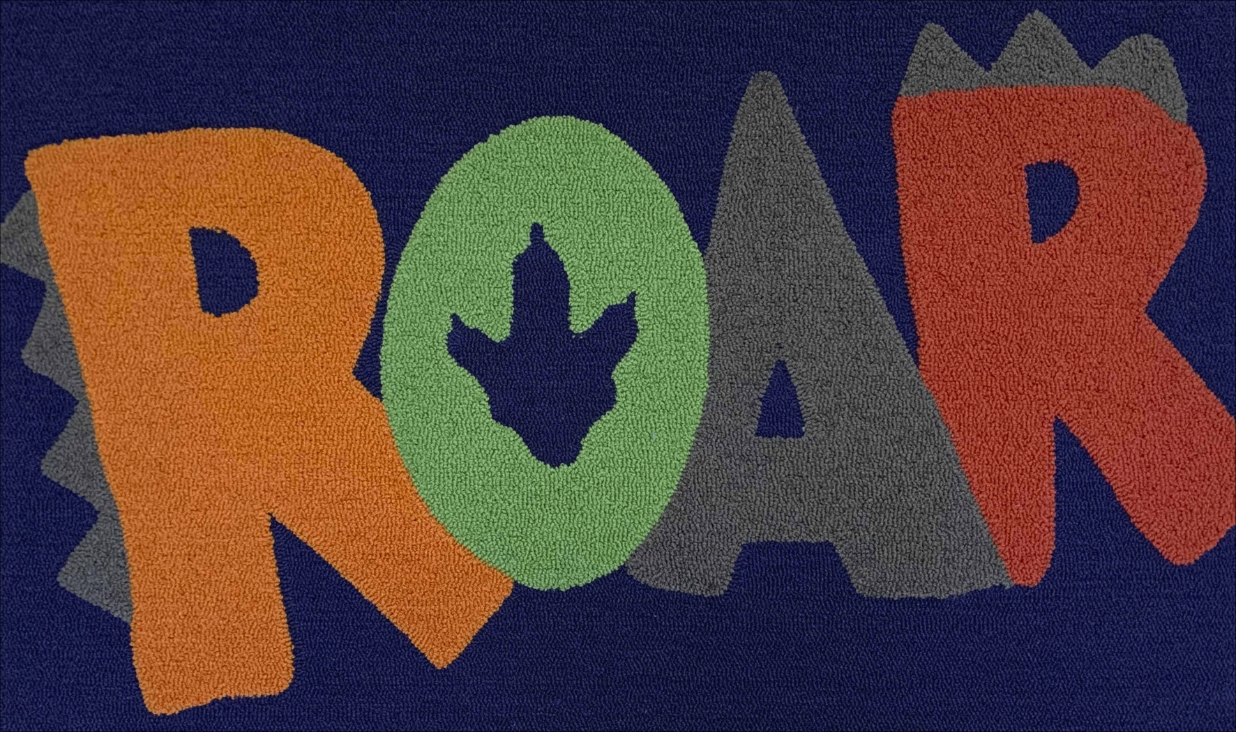 Kids Dino Rumble Indigo 2'8 x 4'8 Rug - Thumbnail - Image 1